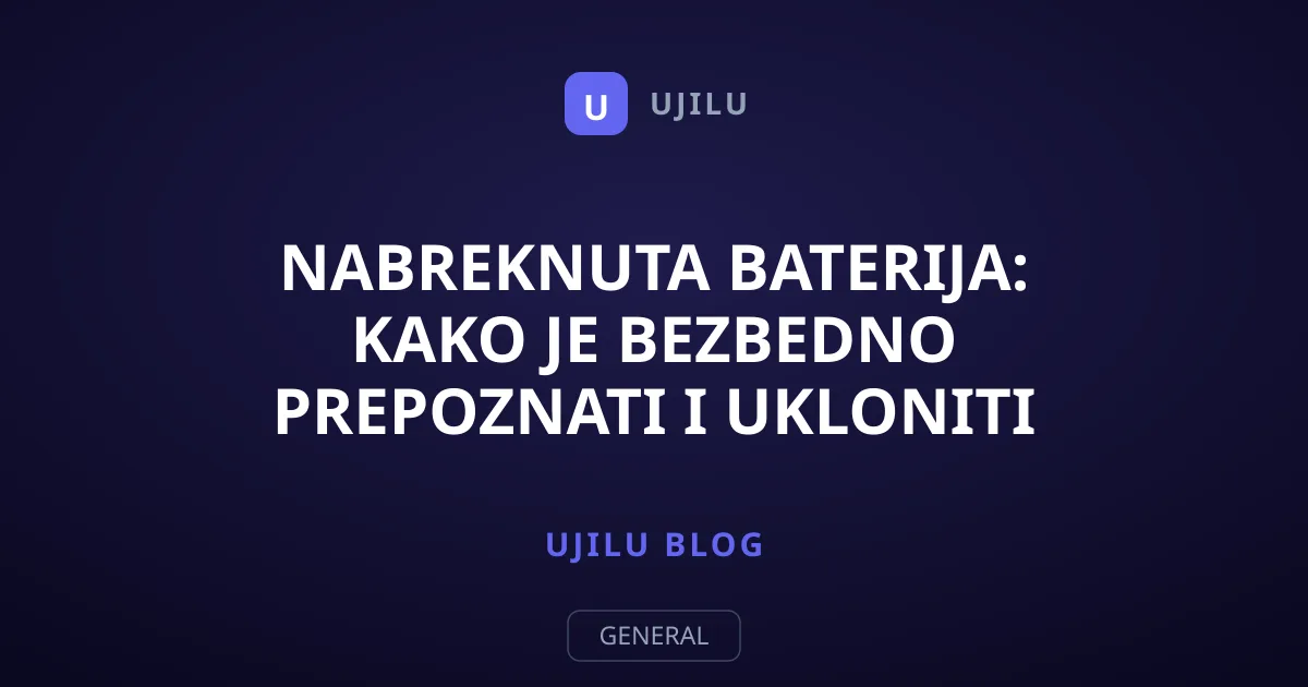 Nabreknuta baterija: Kako je bezbedno prepoznati i ukloniti